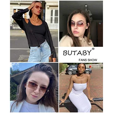 Fashionable Ultralight Rimless Sunglasses with UV400 Protection