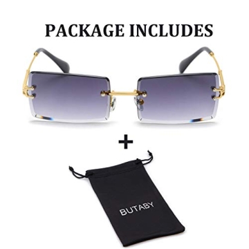 Fashionable Ultralight Rimless Sunglasses with UV400 Protection