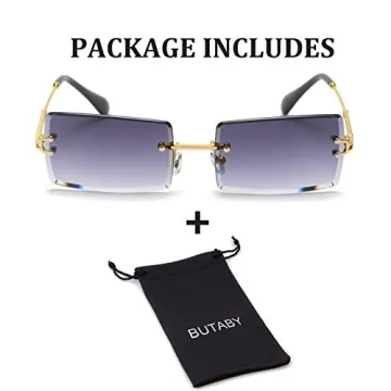 Fashionable Ultralight Rimless Sunglasses with UV400 Protection