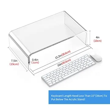 Beimu Acrylic Monitor Stand for Enhanced Workspace