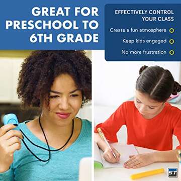 Zingers Attention Bell, Answer Buzzers For Classroom Educational Learning Games, also Great Tool for Activity Transitions, Buzzer for Game Show, 5 Color Push Buttons