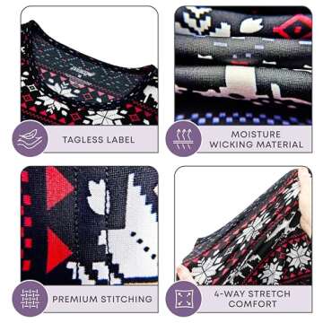 Rocky Thermal Underwear Kids Girls Set - Warm & Cozy Winter Wear