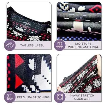 Rocky Thermal Underwear Kids Girls Set - Warm & Cozy Winter Wear