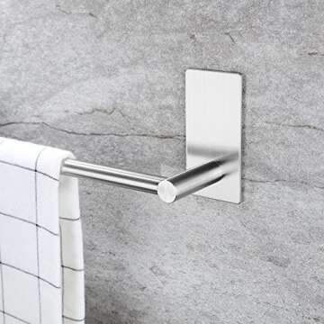 Stylish Self-Adhesive Stainless Steel Towel Bar