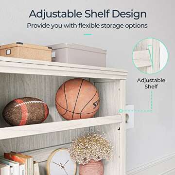 Stylish LINSY HOME 5-Shelf Bookcase for Home Decor