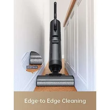 DREAME H12 Dual Smart Wet Dry Vacuum Cleaner, Floor Cleaner Mop Combo 4-in-1 Cordless Vacuum for Multi-Surface, One-Step Self Cleaning with Hot Air Drying, Black