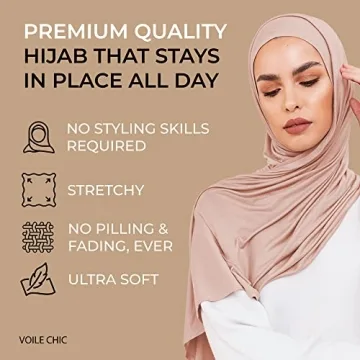 Chic Instant Hijab Scarf - Premium Jersey Vanilla Wrap