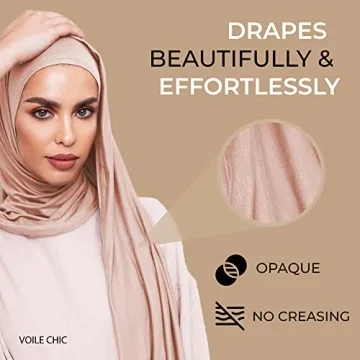 Chic Instant Hijab Scarf - Premium Jersey Vanilla Wrap