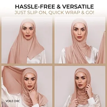 Chic Instant Hijab Scarf - Premium Jersey Vanilla Wrap