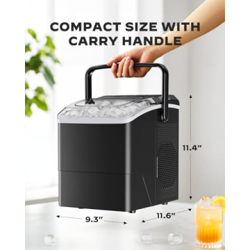 Silonn 26 Lbs Countertop Ice Maker - Fast Self-Cleaning