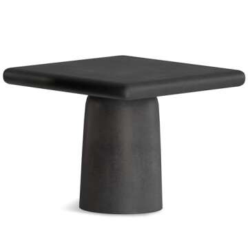 SIMPLIHOME Zachary Coffee Table 2-Piece Set in Graphite and Black Nickel, 20.75-inch Square, Cast Aluminum Modern Industrial Tables for Living Room, Assembled