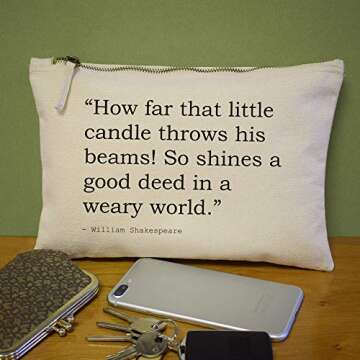 Inspirational Quote by William Shakespeare Canvas Clutch Bag/Accessory Case (CL00002698)
