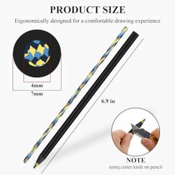 Vibrant 12-Color Rainbow Pencils Set for All Ages