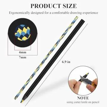 Vibrant 12-Color Rainbow Pencils Set for All Ages