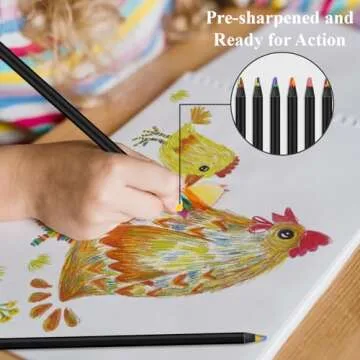 Vibrant 12-Color Rainbow Pencils Set for All Ages