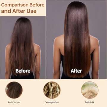 AYCBNB Bamboo Hair Brush for Hair Growth, Detangler Hairbrush with Natural Bamboo Bristles, Wooden Paddle Brush for Scalp Massage, All Hair Types, for Women, Men, and Kids