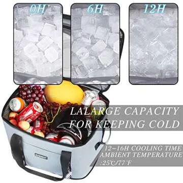 GARDRIT 60 Can Large Cooler Bag - Collapsible Insulated Lunch Box, Leakproof Cooler Bag Suitable for Camping, Picnic& Beach (39L)