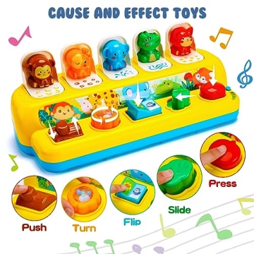 Montessori Animal Toys with Music and Light
