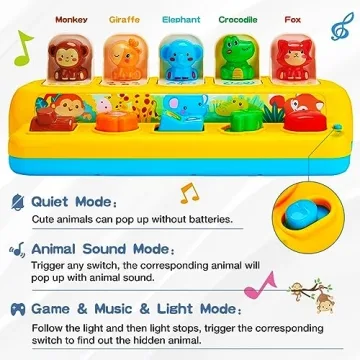 Montessori Animal Toys with Music and Light