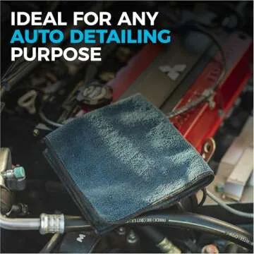 The Rag Company - All-Purpose Microfiber Terry Cleaning Towels - Commercial Grade, Highly Absorbent, Lint-Free, Streak-Free, Kitchens, Bathrooms, 300gsm, 16in x 16in, Red + Grey + Black (12-Pack)