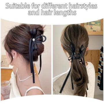 Stylish 6 PCS Tassel Bow-knot Hair Clips for All Hair Types