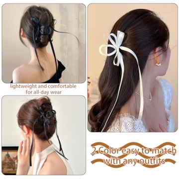 Stylish 6 PCS Tassel Bow-knot Hair Clips for All Hair Types