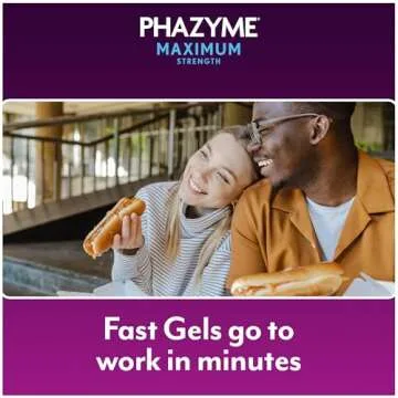 Phazyme Maximum Strength Gas and Bloating Relief, 250 mg Simethicone, 36 Fast Gels(Pack of 1)