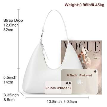 MELOLILA Small Hobo Bags for Women Crescent Bag Medium Shoulder Bag Trendy Purse for Women 2024 Half Moon Bag