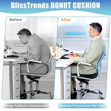 BlissTrends Donut Pillow Cushion for Pain Relief & Comfort
