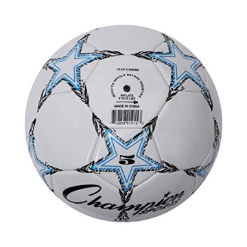 Champion Sports Viper Soccer Ball Size 5 Durable PU Leather