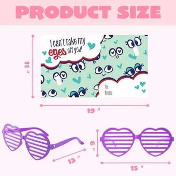 JOYIN 32 Packs Valentine Shade Glasses with Fun Cards