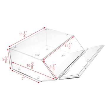 Ikee Design Acrylic Stackable Bakery Case Kitchen Pastry Container Display, Organizer Storage Holder...