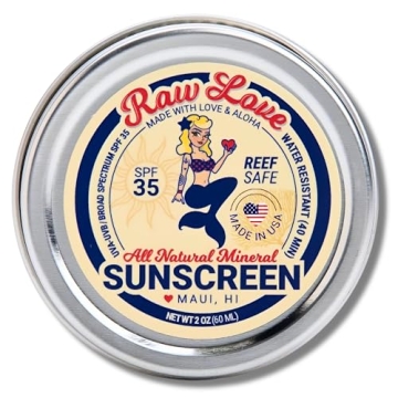 Raw Love Reef Safe Sunscreen SPF 35 | Eco-Friendly, Travel Size, Biodegradable