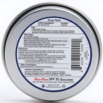 Eco-Friendly Raw Love Reef Safe Sunscreen SPF 35 Travel Size