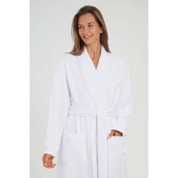 MONARCH Plush Lined Microfiber Bath Robe for Women or Men - Super Soft, Durable Luxury Spa, Resort & Hotel Bathrobe, Generously Sized (Unisex) Cypress