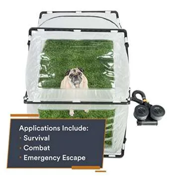 MIRA Safety FirstBreed Collapsible CBRN Animal Ark Dog Gas Mask | Military-Grade Enclosure and Protection for Dogs & Cats (Standard Kit (No MB-90 PAPR or Filters))