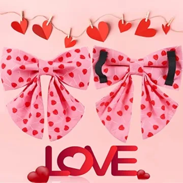UP URARA Valentine Dog Collar with Bow Tie for Small Dogs