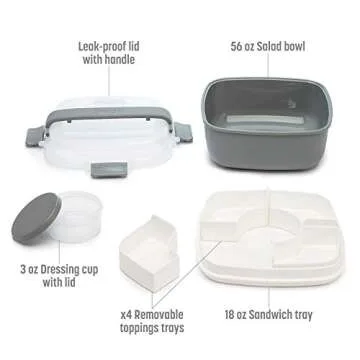 Goodful Stackable Lunch Box Container - Leak-Proof & Versatile