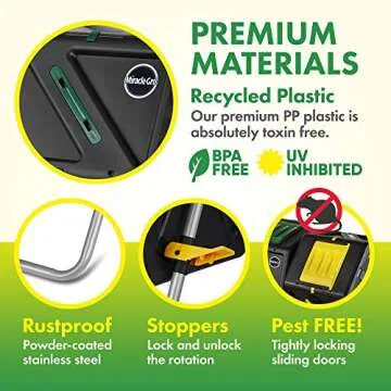 Miracle-Gro Dual Chamber Compost Tumbler - Easy Assembly & Fast Compost