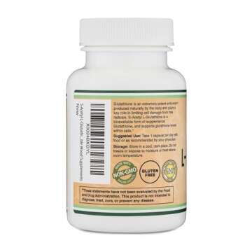 S-Acetyl L-Glutathione Capsules - 100mg, 60 Count (Acetylated Glutathione Antioxidant - More Absorbable Than Glutathione and Liposomal Glutathione, Non-GMO and Gluten Free) by Double Wood