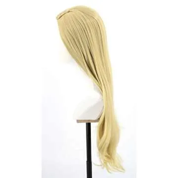 Topcosplay 28inch Kids Girls Wigs Blonde Long Wavy Halloween Costume Party Wig