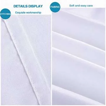 FLXXIE Microfiber European Pillow Shams Set of 2, Fade, Wrinkle and Shrinkage Resistant Soft Pillow Covers with Envelope Closure Euro Sham Covers (White, 26x26 Inches)