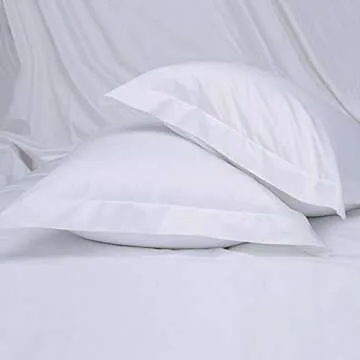 FLXXIE Microfiber European Pillow Shams Set of 2, Fade, Wrinkle and Shrinkage Resistant Soft Pillow Covers with Envelope Closure Euro Sham Covers (White, 26x26 Inches)