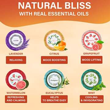 Shower Steamers Aromatherapy Birthday Gifts for Women - Variety Pack of 6 Shower Bombs with Natural Essential Oils, Self Care Gifts for Women Who Have Everything, Valentines Day Gifts for Her, Mom