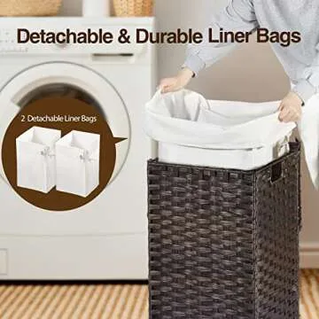 Stylish Greenstell Laundry Hamper with Detachable Bags