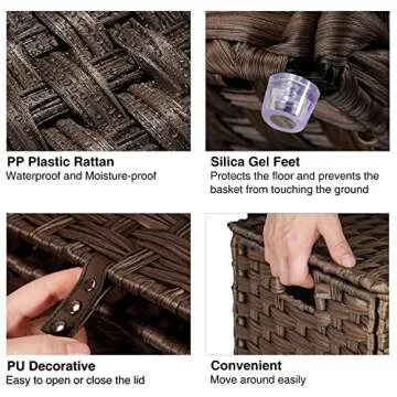 Stylish Greenstell Laundry Hamper with Detachable Bags