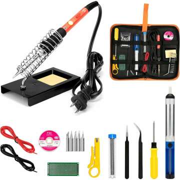 60W Adjustable Soldering Iron Kit for Repairs