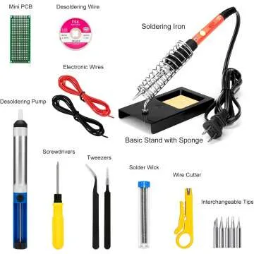 60W Adjustable Soldering Iron Kit for Repairs