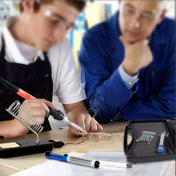 60W Adjustable Soldering Iron Kit for Repairs