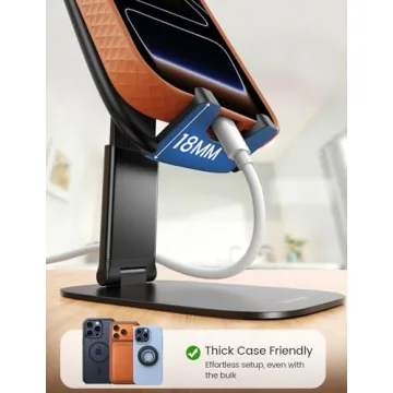 Lamicall Ultra-Thin Cell Phone Stand - Adjustable & Portable